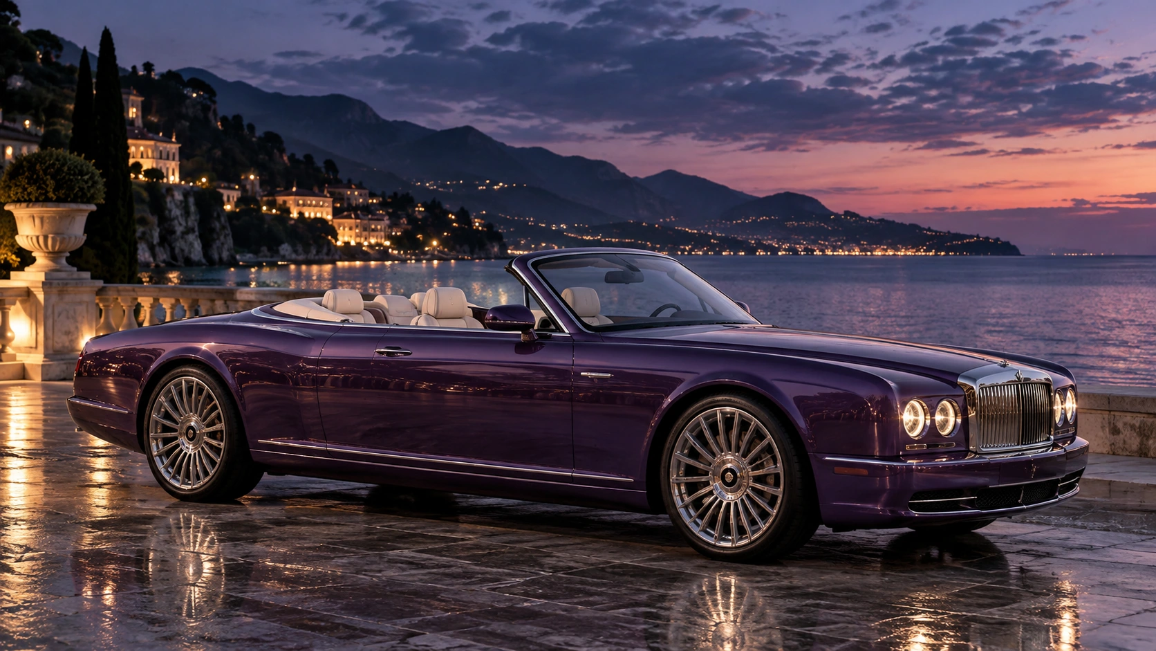 AI-generated illustration of Nocturne Cabriolet. Fictional, not commercially available.