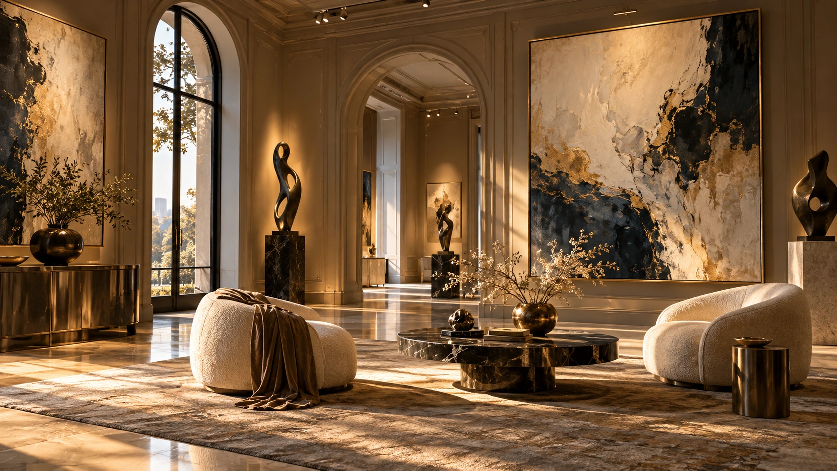 AI-generated illustration of Art Salon Concept. Fictional, not commercially available.